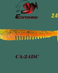 Fishing Lure Soft Bait 10Pcs Leurre Souple 6Cm/2.5G Flk Minnow 2.4" Esfishing-Esfishing-CA24DC-Bargain Bait Box
