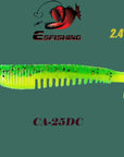 Fishing Lure Soft Bait 10Pcs Leurre Souple 6Cm/2.5G Flk Minnow 2.4" Esfishing-Esfishing-CA25DC-Bargain Bait Box