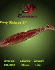 Fishing Lure Soft Bait Silicone Bait 12Pcs 50Mm/1.2G Esfishing Easy-Esfishing-PA12-Bargain Bait Box