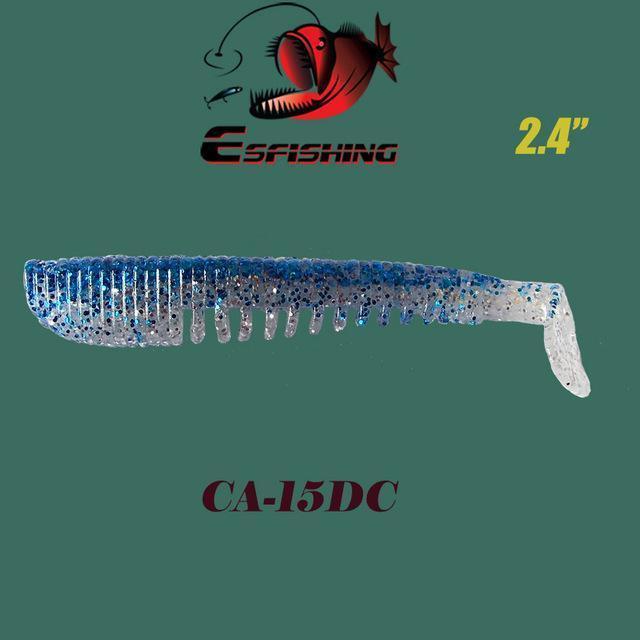 Fishing Lure Soft Silicone Leurre Souple Shad 10Pcs 6Cm/2.5G Esfishing Flk-Esfishing Lure Store-CA15DC-Bargain Bait Box