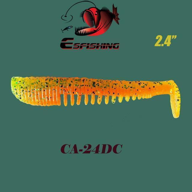 Fishing Lure Soft Silicone Leurre Souple Shad 10Pcs 6Cm/2.5G Esfishing Flk-Esfishing Lure Store-CA24DC-Bargain Bait Box