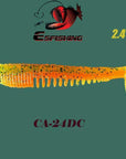 Fishing Lure Soft Silicone Leurre Souple Shad 10Pcs 6Cm/2.5G Esfishing Flk-Esfishing Lure Store-CA24DC-Bargain Bait Box
