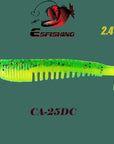 Fishing Lure Soft Silicone Leurre Souple Shad 10Pcs 6Cm/2.5G Esfishing Flk-Esfishing Lure Store-CA25DC-Bargain Bait Box
