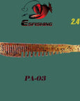 Fishing Lure Soft Silicone Leurre Souple Shad 10Pcs 6Cm/2.5G Esfishing Flk-Esfishing Lure Store-PA03-Bargain Bait Box