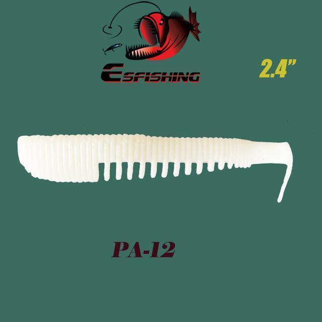 Fishing Lure Soft Silicone Leurre Souple Shad 10Pcs 6Cm/2.5G Esfishing Flk-Esfishing Lure Store-PA12-Bargain Bait Box