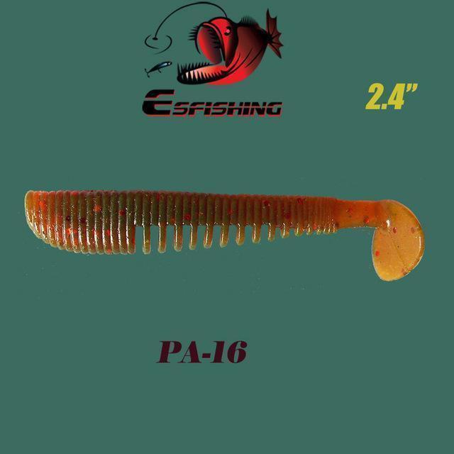 Fishing Lure Soft Silicone Leurre Souple Shad 10Pcs 6Cm/2.5G Esfishing Flk-Esfishing Lure Store-PA16-Bargain Bait Box