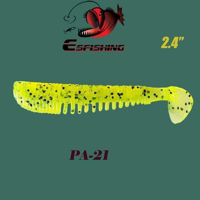Fishing Lure Soft Silicone Leurre Souple Shad 10Pcs 6Cm/2.5G Esfishing Flk-Esfishing Lure Store-PA21-Bargain Bait Box