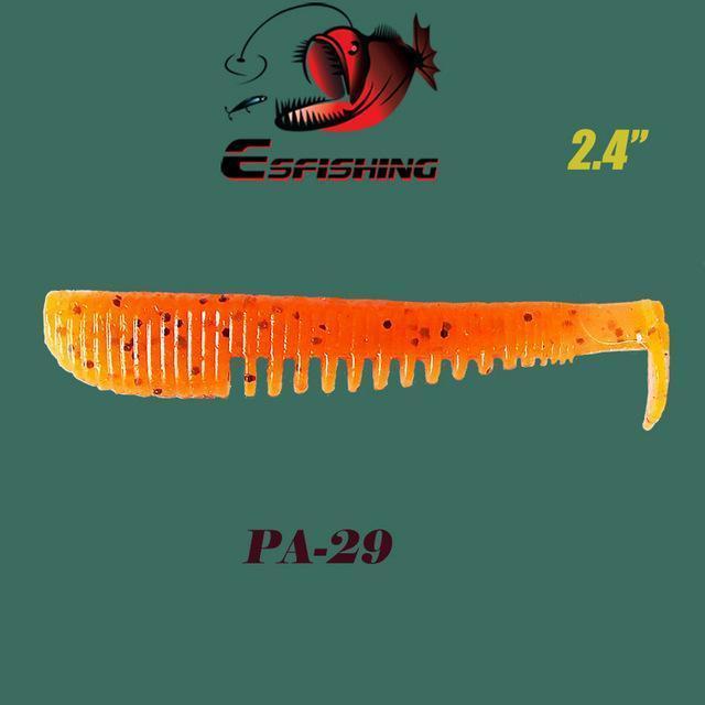 Fishing Lure Soft Silicone Leurre Souple Shad 10Pcs 6Cm/2.5G Esfishing Flk-Esfishing Lure Store-PA29-Bargain Bait Box
