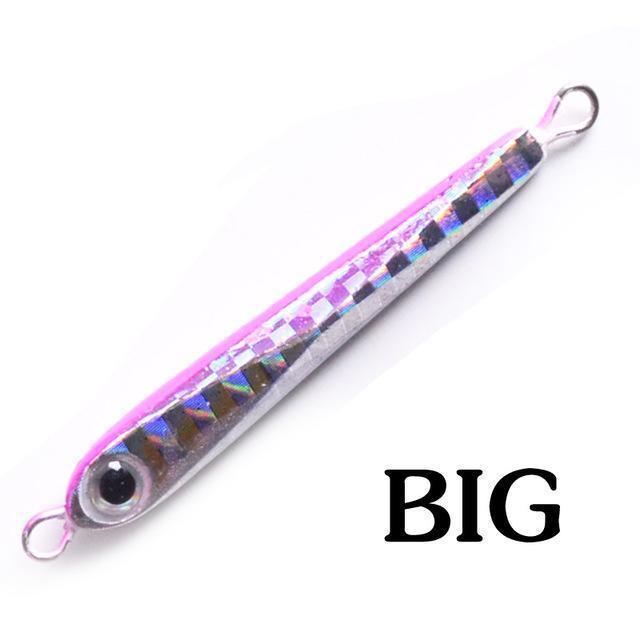 Fishing Lures 3.8G 5G Metal Jig Spoon Lure Spinner Metal Jigging Shore Cast Iron-haofishing Store-Purple big-Bargain Bait Box