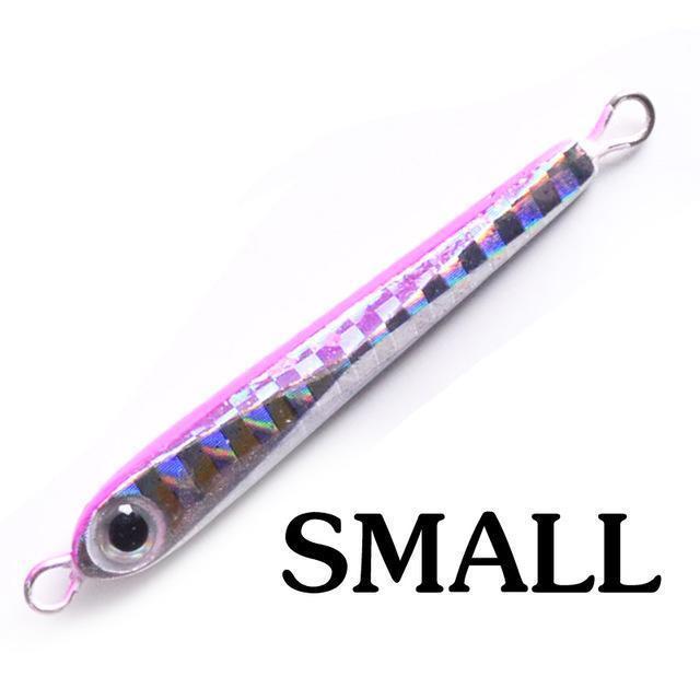 Fishing Lures 3.8G 5G Metal Jig Spoon Lure Spinner Metal Jigging Shore Cast Iron-haofishing Store-Purple samll-Bargain Bait Box