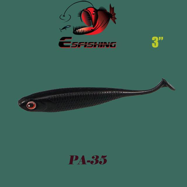 Fishing Lures Shad Soft Crankbait Bait Tackle 10Pcs 7Cm/2.8G Esfishing T-Esfishing-PA35-Bargain Bait Box