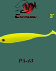 Fishing Lures Shad Soft Crankbait Bait Tackle 10Pcs 7Cm/2.8G Esfishing T-Esfishing-PA43-Bargain Bait Box