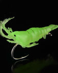Fishing Lures Wobbler Shrimp Simulation Soft Prawn Luminous Lure With Hooks-Ali Fishing Store-Green-Bargain Bait Box