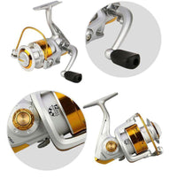 Fishing Reel Metal Spool Gear Ratio 5.5:1 Spinning Fishing Reel 12Ball Bearing-Spinning Reels-HUDA Sky Outdoor Equipment Store-1000 Series-Bargain Bait Box
