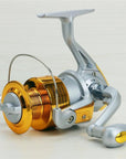 Fishing Reel Pre-Loading Spinning Wheel Metal Blue Brown Two Color 5.5:1 1000S-Spinning Reels-NUNATAK Fishing Store-Gold-1000 Series-Bargain Bait Box