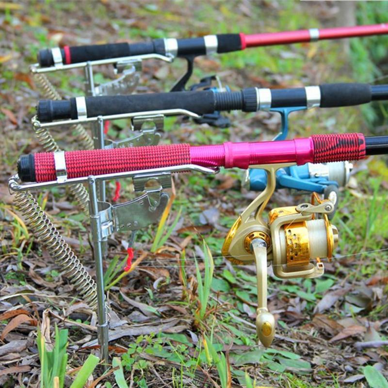 Fishing Rod Pole Holder Stainless Steel Automatic Fishing Rod Mount Spring-Automatic Fishing Rods-Misaka&#39;s Outdoor Store-Bargain Bait Box