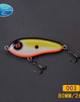 Fishing Tackle Wholesale Fishing Lure Jerk Bait Little Darling 80Mm -With 2-TOP TACKLE INDUSTRIES-2 hooks 80mm 003-Bargain Bait Box