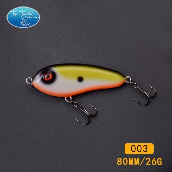 Fishing Tackle Wholesale Fishing Lure Jerk Bait Little Darling 80Mm -With 2-TOP TACKLE INDUSTRIES-2 hooks 80mm 003-Bargain Bait Box