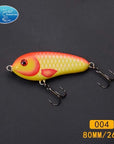 Fishing Tackle Wholesale Fishing Lure Jerk Bait Little Darling 80Mm -With 2-TOP TACKLE INDUSTRIES-2 hooks 80mm 004-Bargain Bait Box