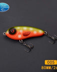 Fishing Tackle Wholesale Fishing Lure Jerk Bait Little Darling 80Mm -With 2-TOP TACKLE INDUSTRIES-2 hooks 80mm 005-Bargain Bait Box