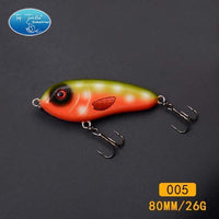Fishing Tackle Wholesale Fishing Lure Jerk Bait Little Darling 80Mm -With 2-TOP TACKLE INDUSTRIES-2 hooks 80mm 005-Bargain Bait Box