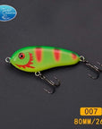Fishing Tackle Wholesale Fishing Lure Jerk Bait Little Darling 80Mm -With 2-TOP TACKLE INDUSTRIES-2 hooks 80mm 007-Bargain Bait Box