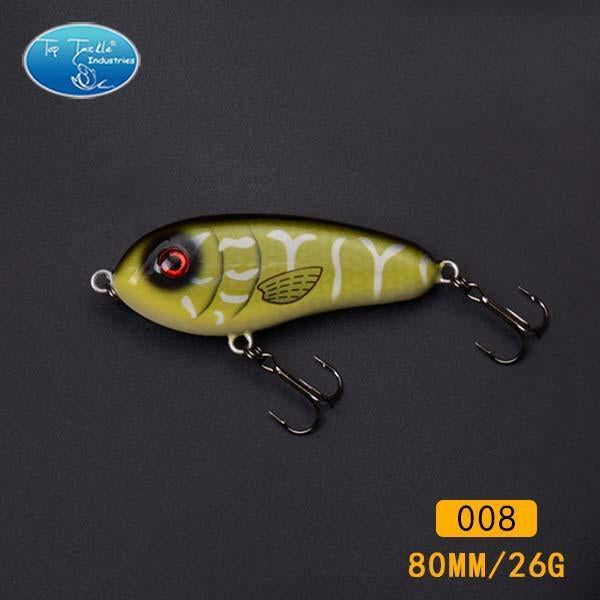 Fishing Tackle Wholesale Fishing Lure Jerk Bait Little Darling 80Mm -With 2-TOP TACKLE INDUSTRIES-2 hooks 80mm 008-Bargain Bait Box