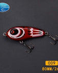 Fishing Tackle Wholesale Fishing Lure Jerk Bait Little Darling 80Mm -With 2-TOP TACKLE INDUSTRIES-2 hooks 80mm 009-Bargain Bait Box