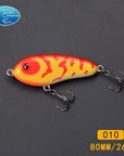 Fishing Tackle Wholesale Fishing Lure Jerk Bait Little Darling 80Mm -With 2-TOP TACKLE INDUSTRIES-2 hooks 80mm 010-Bargain Bait Box