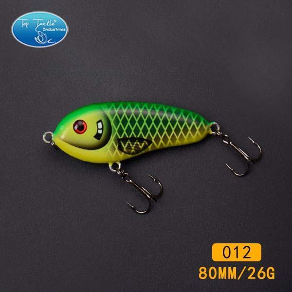 Fishing Tackle Wholesale Fishing Lure Jerk Bait Little Darling 80Mm -With 2-TOP TACKLE INDUSTRIES-2 hooks 80mm 012-Bargain Bait Box
