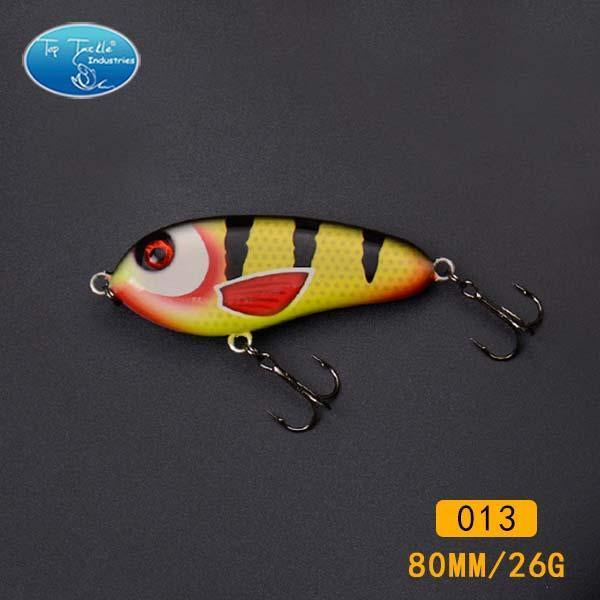 Fishing Tackle Wholesale Fishing Lure Jerk Bait Little Darling 80Mm -With 2-TOP TACKLE INDUSTRIES-2 hooks 80mm 013-Bargain Bait Box