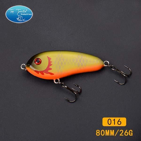 Fishing Tackle Wholesale Fishing Lure Jerk Bait Little Darling 80Mm -With 2-TOP TACKLE INDUSTRIES-2 hooks 80mm 016-Bargain Bait Box