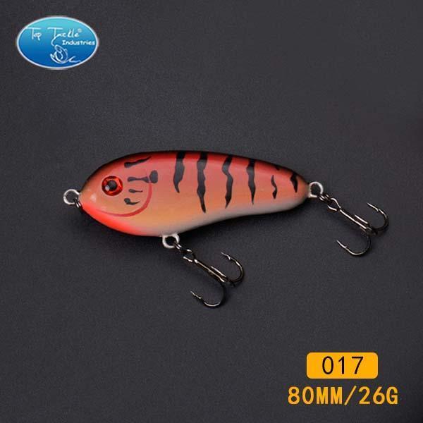 Fishing Tackle Wholesale Fishing Lure Jerk Bait Little Darling 80Mm -With 2-TOP TACKLE INDUSTRIES-2 hooks 80mm 017-Bargain Bait Box
