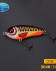 Fishing Tackle Wholesale Fishing Lure Jerk Bait Little Darling 80Mm -With 2-TOP TACKLE INDUSTRIES-2 hooks 80mm 018-Bargain Bait Box