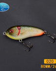 Fishing Tackle Wholesale Fishing Lure Jerk Bait Little Darling 80Mm -With 2-TOP TACKLE INDUSTRIES-2 hooks 80mm 020-Bargain Bait Box