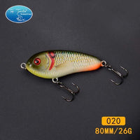 Fishing Tackle Wholesale Fishing Lure Jerk Bait Little Darling 80Mm -With 2-TOP TACKLE INDUSTRIES-2 hooks 80mm 020-Bargain Bait Box