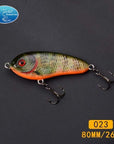 Fishing Tackle Wholesale Fishing Lure Jerk Bait Little Darling 80Mm -With 2-TOP TACKLE INDUSTRIES-2 hooks 80mm 023-Bargain Bait Box