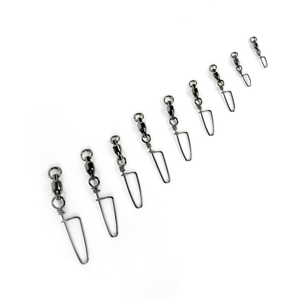 Fishing Tools 50Pcs Fishing Swivels Snap Rolling Swivel Connector Ball-Outdoor Sporting - Keep Healthy Store-Size 1-Bargain Bait Box