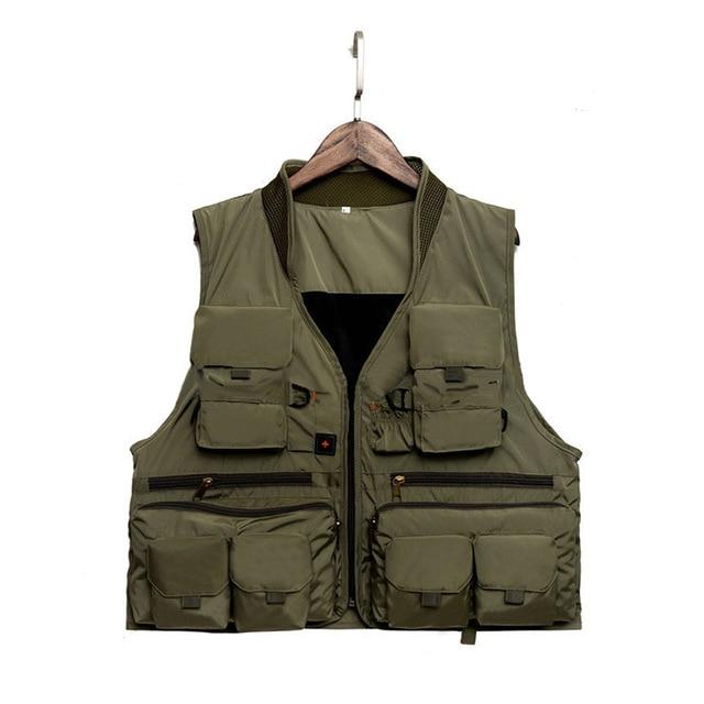 Fishing Vest Quick Dry Breathable Material-Fishing Vests-NV Bike Store-Army Green-L-Bargain Bait Box
