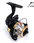 Fishing Wheel Small Reel Front Drag Spinning Fishing Reel Metal Spool 3Bb-Spinning Reels-HUDA Sky Outdoor Equipment Store-Gold-Bargain Bait Box