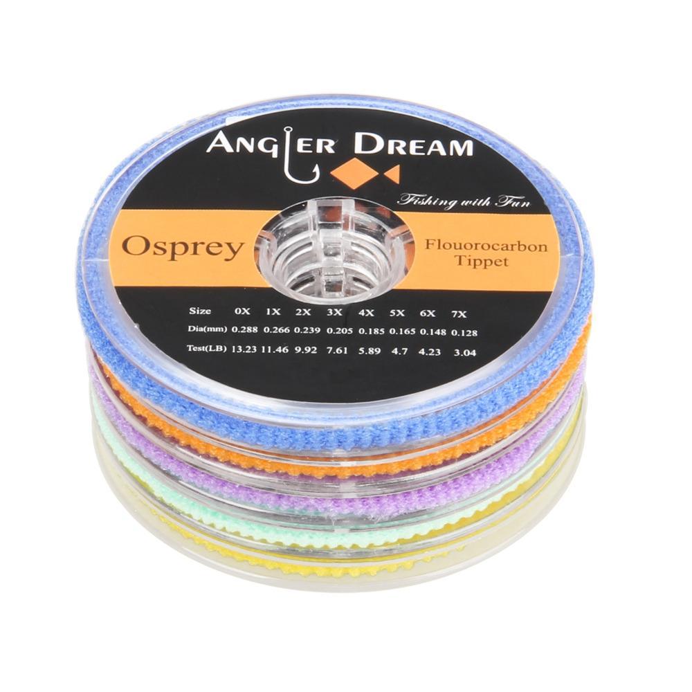 Fluorocarbon Tippet Fly Fishing Line 2 3 4 5 6X Fluorocarbon Clear 55Yds/50M Fly-AnglerDream Store-Bargain Bait Box