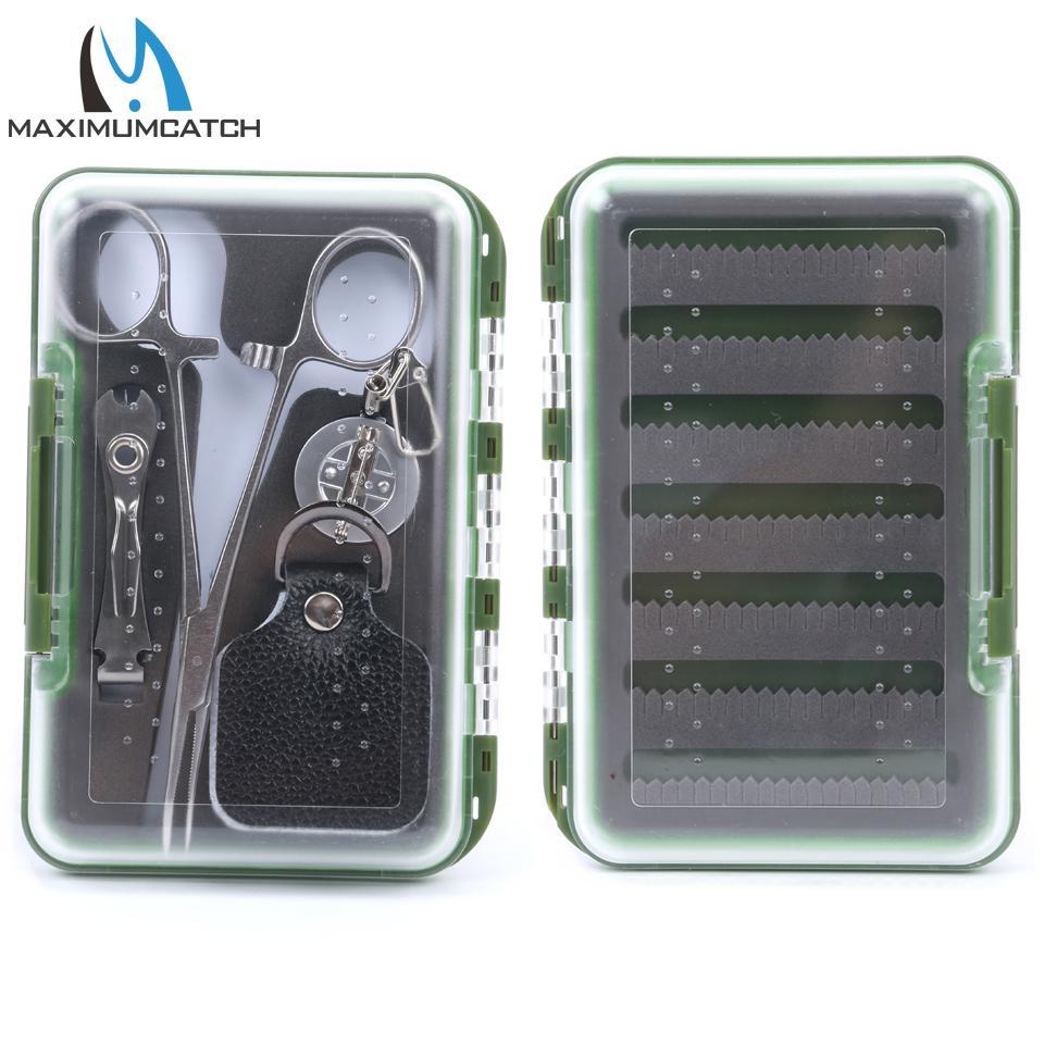 Fly Fishing Tool Kit With Waterproof Box Stream Forceps &amp; Retractor &amp; Nipper&amp;Fly-Fishing Tool Combos-Bargain Bait Box-1 box and 4 tools-Bargain Bait Box
