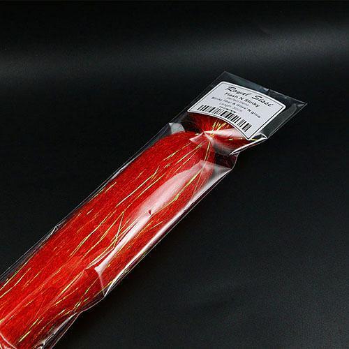 Fly Fishing Tying Synthetic Material Flash N Slinky Fiber Long Shimmer Hair-Royal Sissi Franchised Store-Red-Bargain Bait Box
