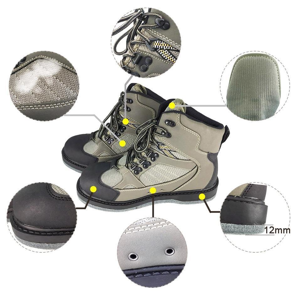Fly Fishing Wading Shoes &amp; Pants Waders Set Breathable Rock Slip Boots-Chest Waders-JEERKOOL Official Store-Shoes 41 Pants M-Bargain Bait Box