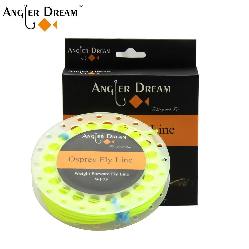 Fly Line Wf 1/2/3/4/5/6/7/8/9F Weight Forward Floating Fluo Yellow Fly Fishing-Angler Dream Official Store-WF1F-Bargain Bait Box