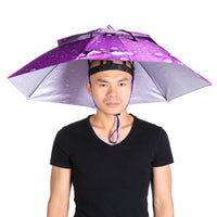 Foldable Fishing Hat Headwear Umbrella For Fishing Hiking Camping Head Hats-simitter01-1-Bargain Bait Box