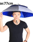 Foldable Fishing Hat Headwear Umbrella For Fishing Hiking Camping Head Hats-simitter01-2-Bargain Bait Box