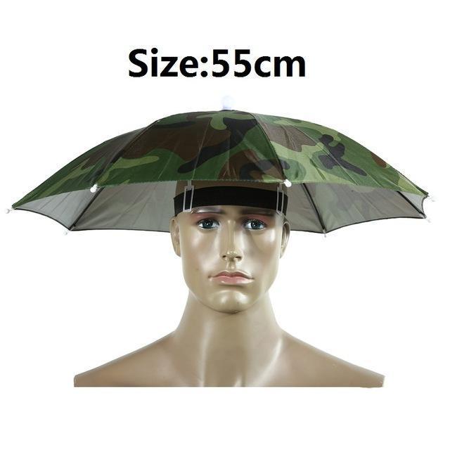 Foldable Fishing Hat Headwear Umbrella For Fishing Hiking Camping Head Hats-simitter01-26-Bargain Bait Box