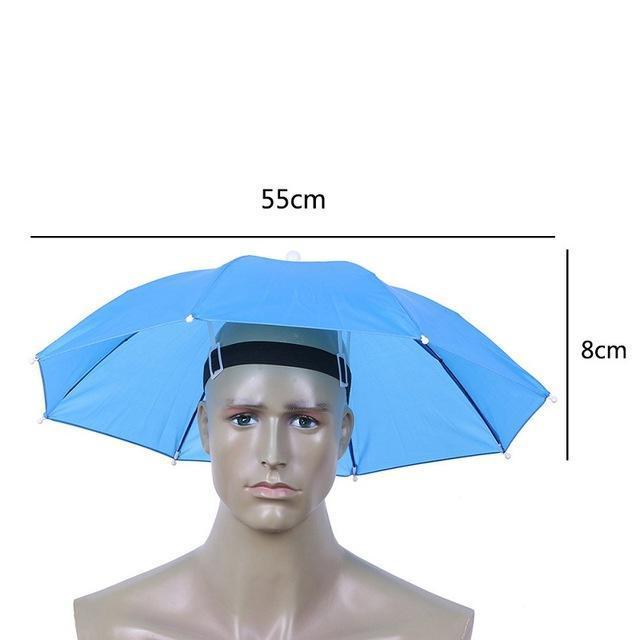 Foldable Fishing Hat Headwear Umbrella For Fishing Hiking Camping Head Hats-simitter01-27-Bargain Bait Box