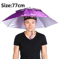 Foldable Fishing Hat Headwear Umbrella For Fishing Hiking Camping Head Hats-simitter01-4-Bargain Bait Box